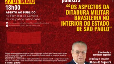 Photo of Ditadura Militar é tema de palestra na Câmara de Jaboticabal com o jornalista Ethevaldo Siqueira